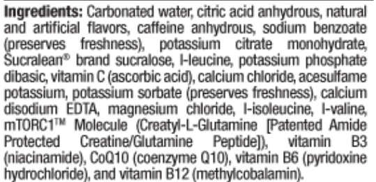 Bang Ingredient Analysis