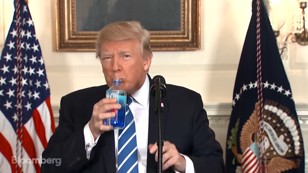 trump commercial Fiji water