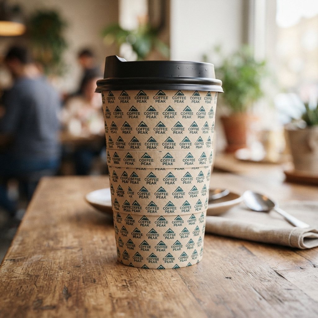 Logo Pattern Repeat Cup Design Ideas