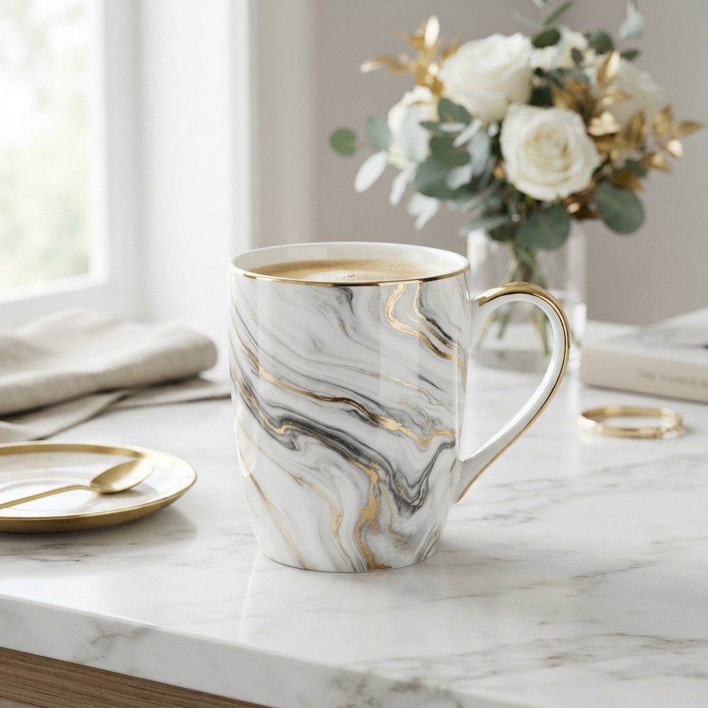Marble Effect Cup Painting Ideas