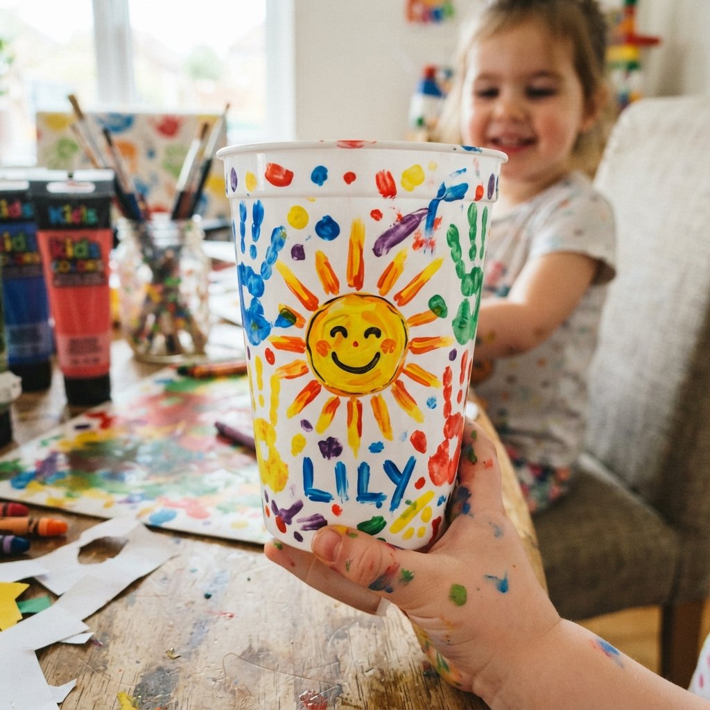 Kids Friendly Cup Painting