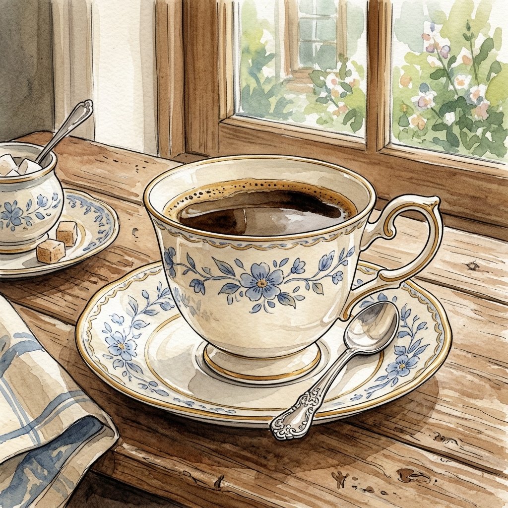 Coffee Cup and Saucer Drawing Idea