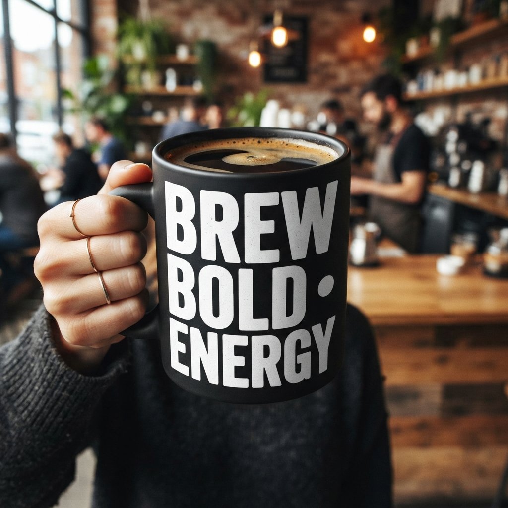 Bold Typography Coffee Cup Design Ideas