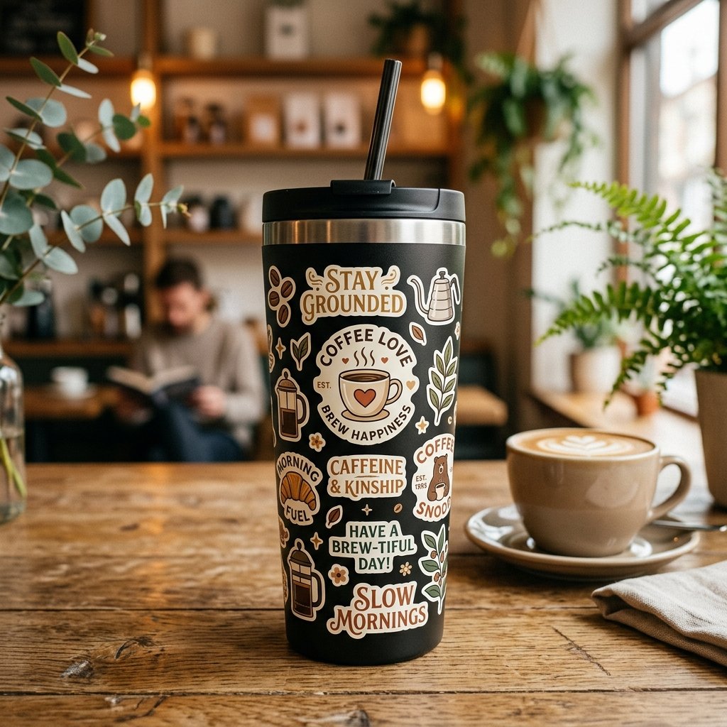 Coffee Cup Sticker Ideas