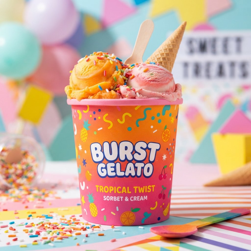 Colorful Ice Cream Cup Ideas
