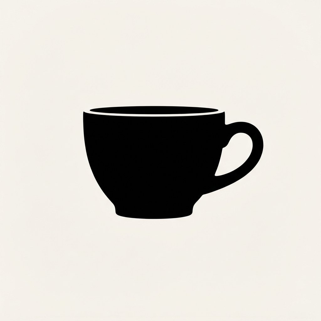 Cup Silhouette Sketch Idea