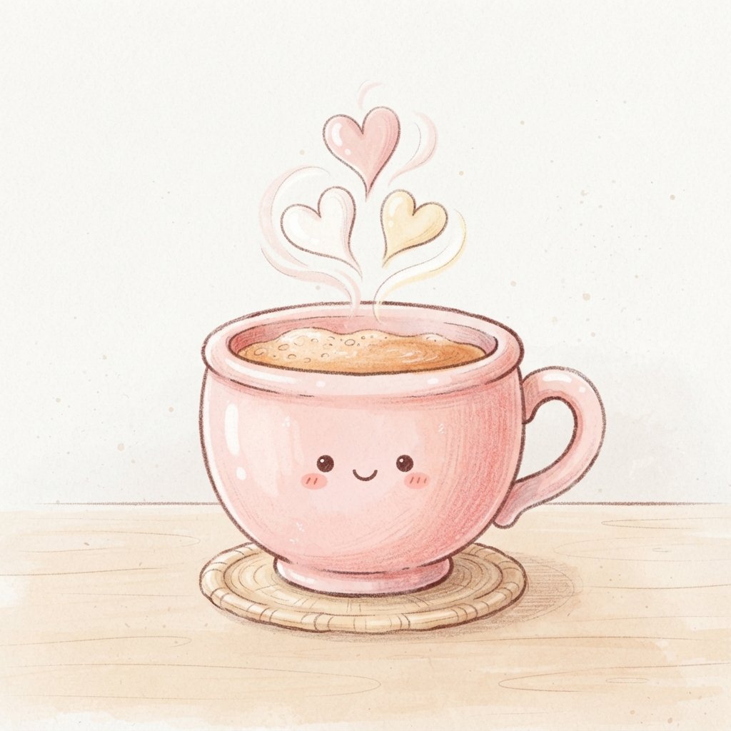 Cute Tea Cup Drawing Idea