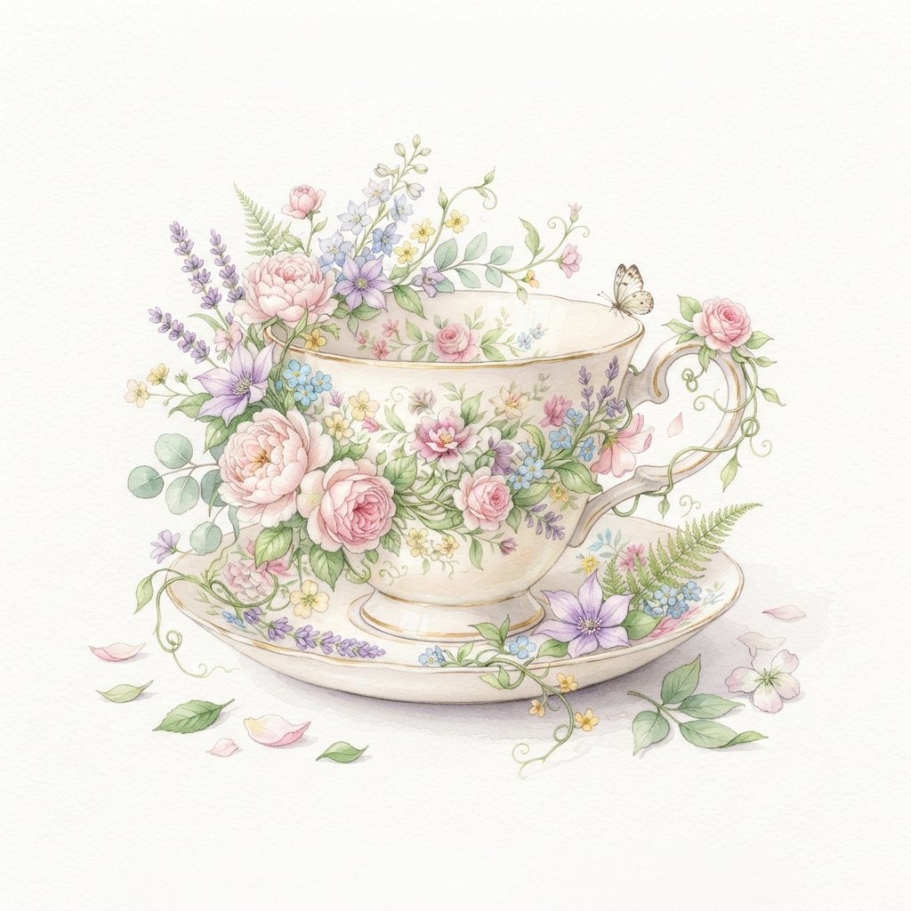 Floral Teacup Idea