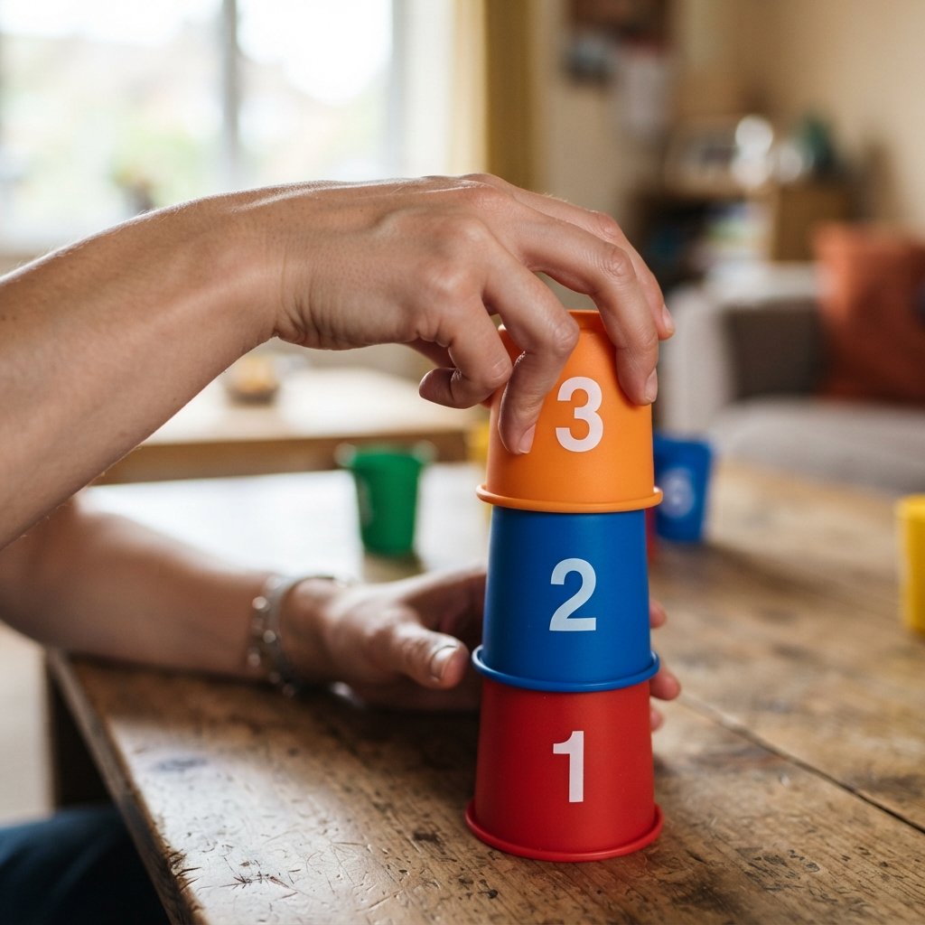 One-Handed Cup Stack Idea