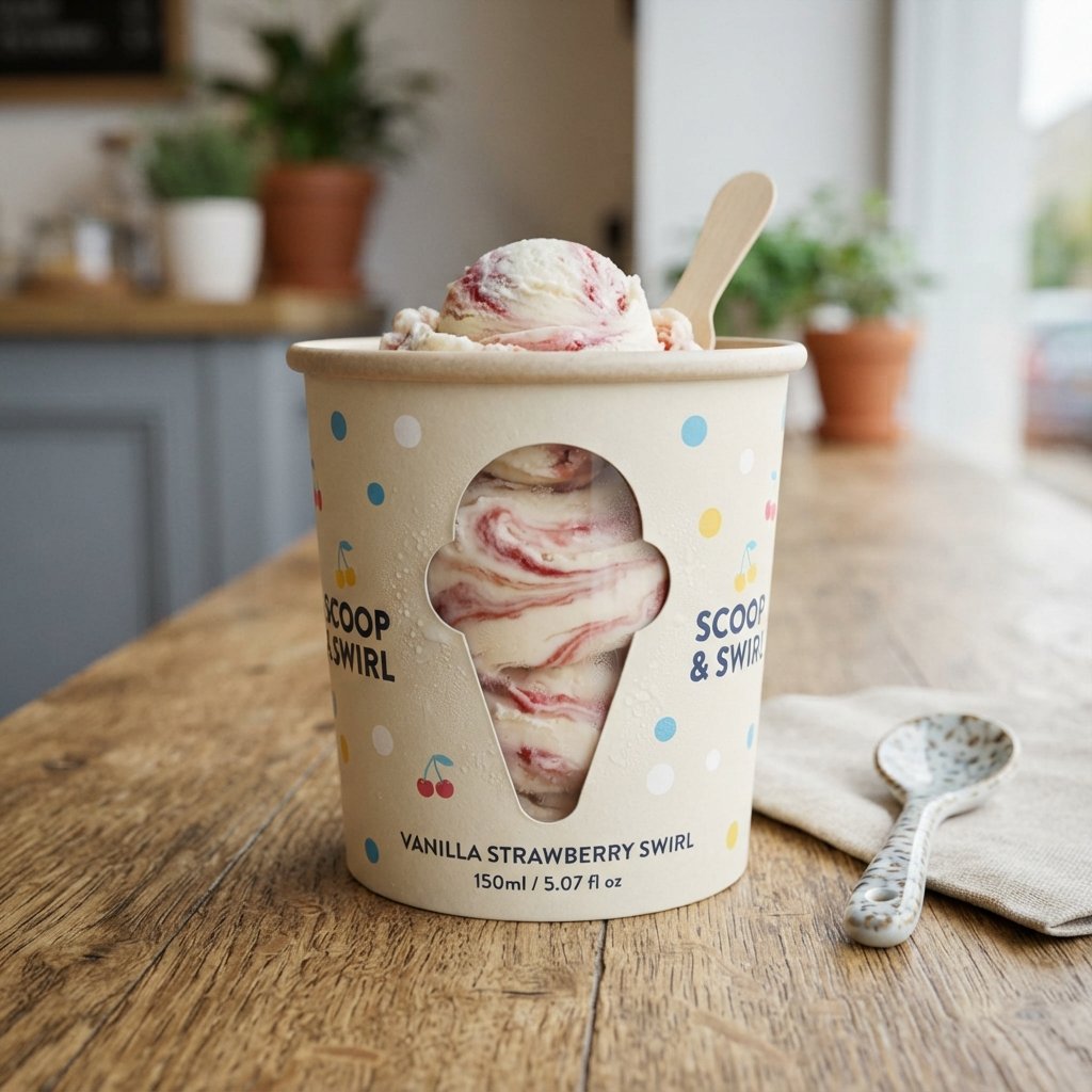 Transparent Window Ice Cream Cup Ideas