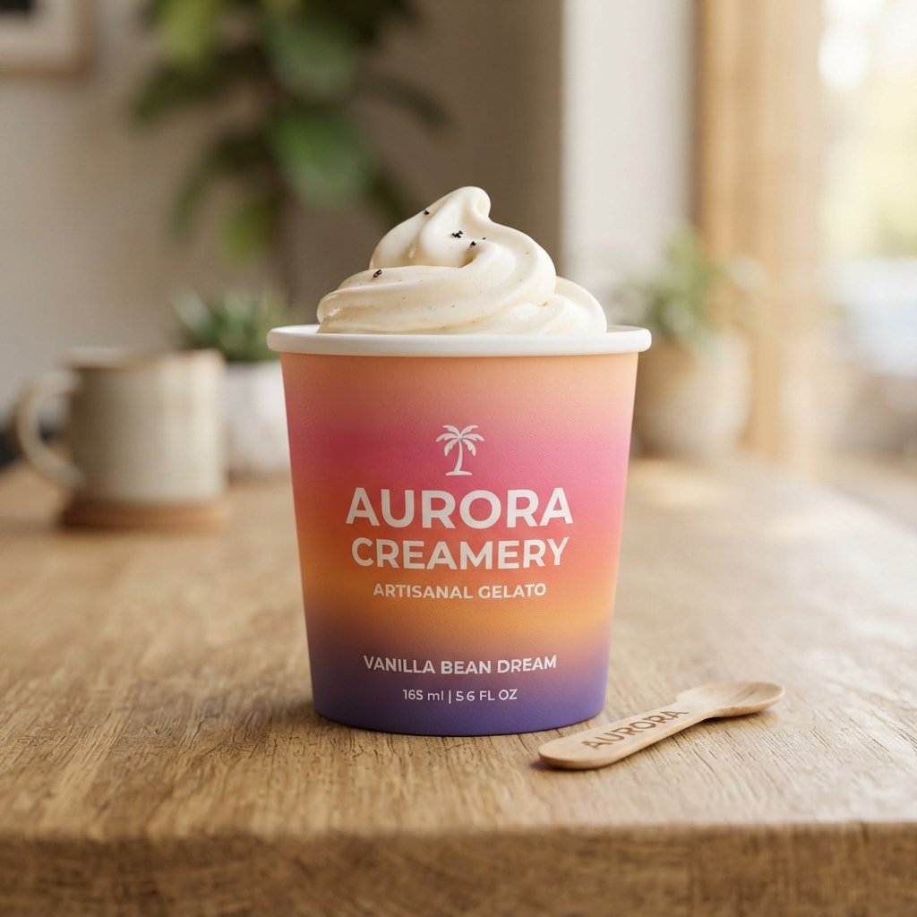 Gradient Color Ice Cream Cup Ideas