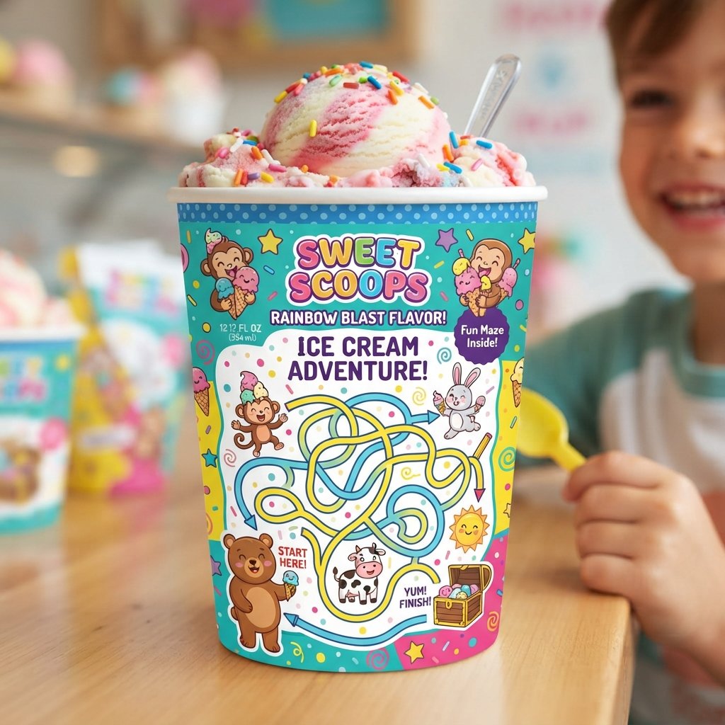 Kids-Themed Ice Cream Cup Ideas
