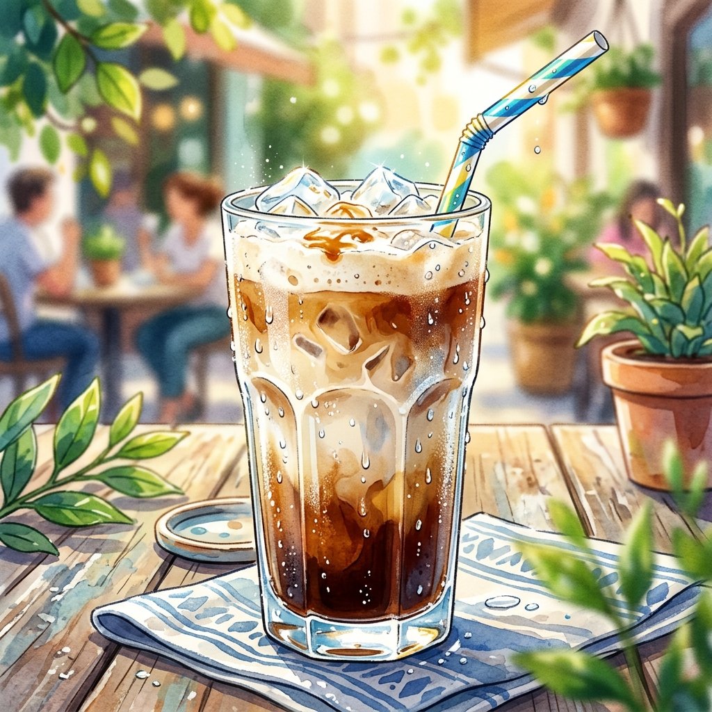 Iced Coffee Cup Drawing Idea