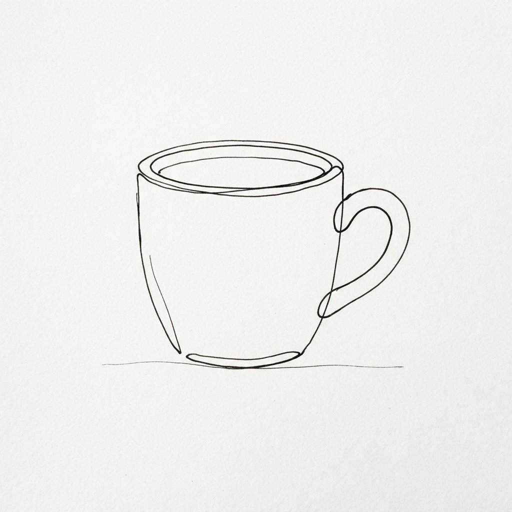Minimalist Cup Sketch Idea