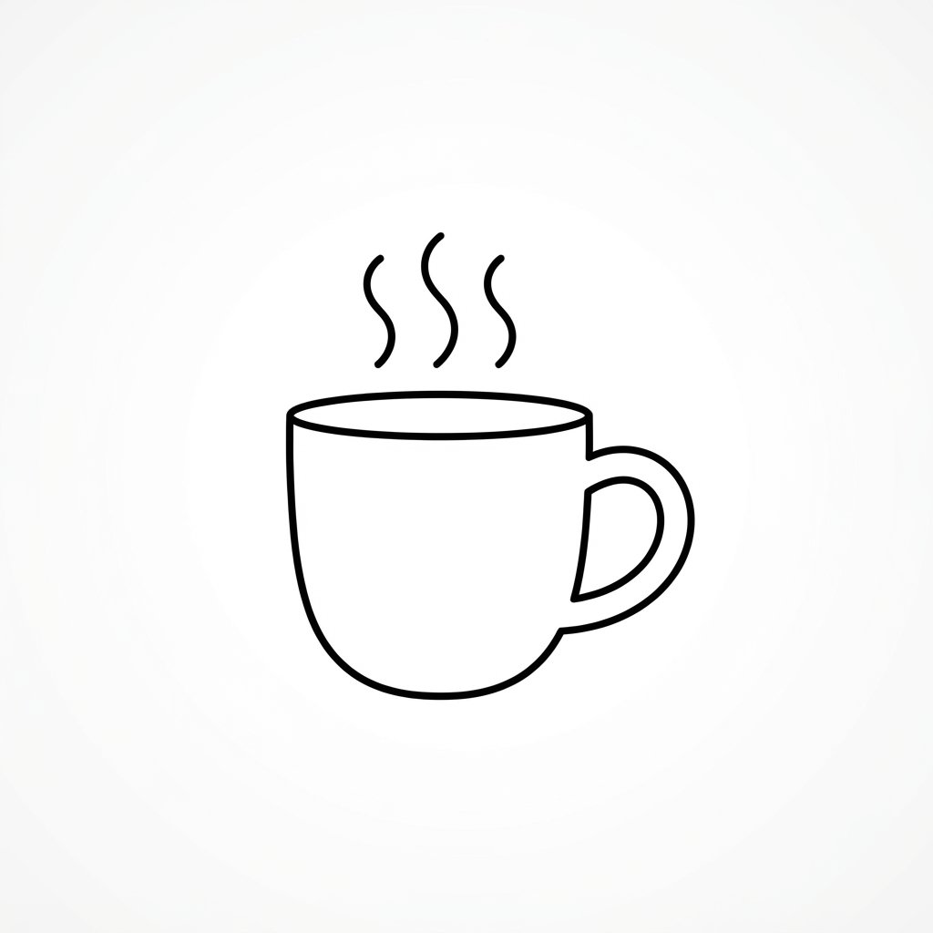 Minimalist Line Cup Icon Idea