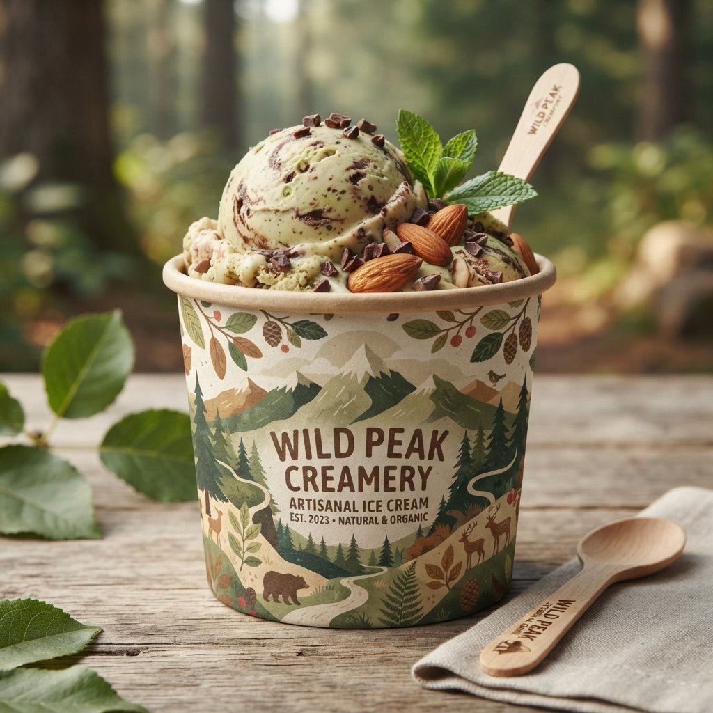 Nature-Inspired Ice Cream Cup Ideas