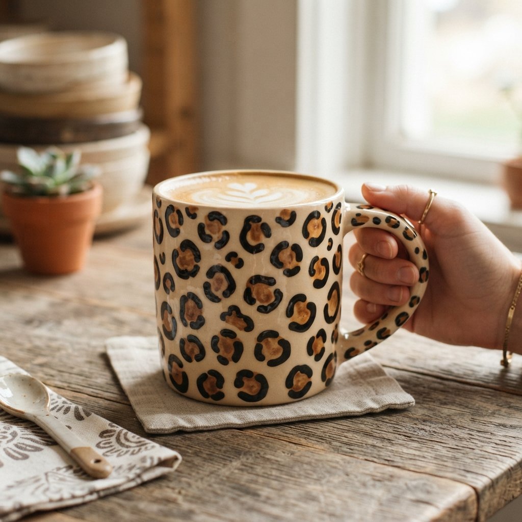 Animal Print Cup Painting 