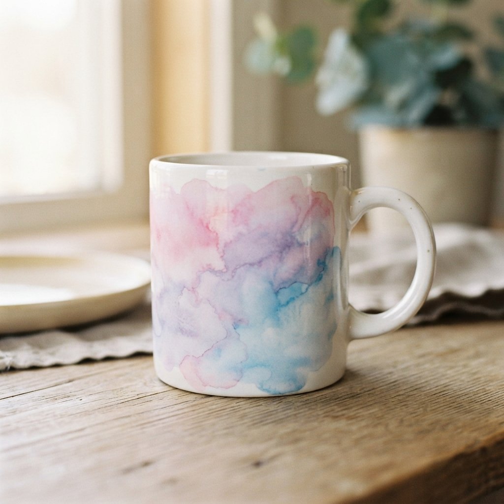 Watercolor Cup Decoration Ideas