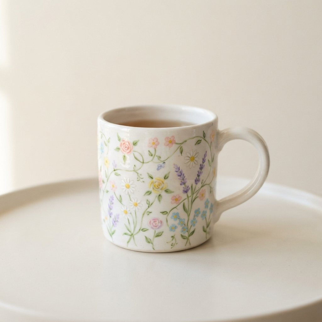 Floral Cup Painting Ideas