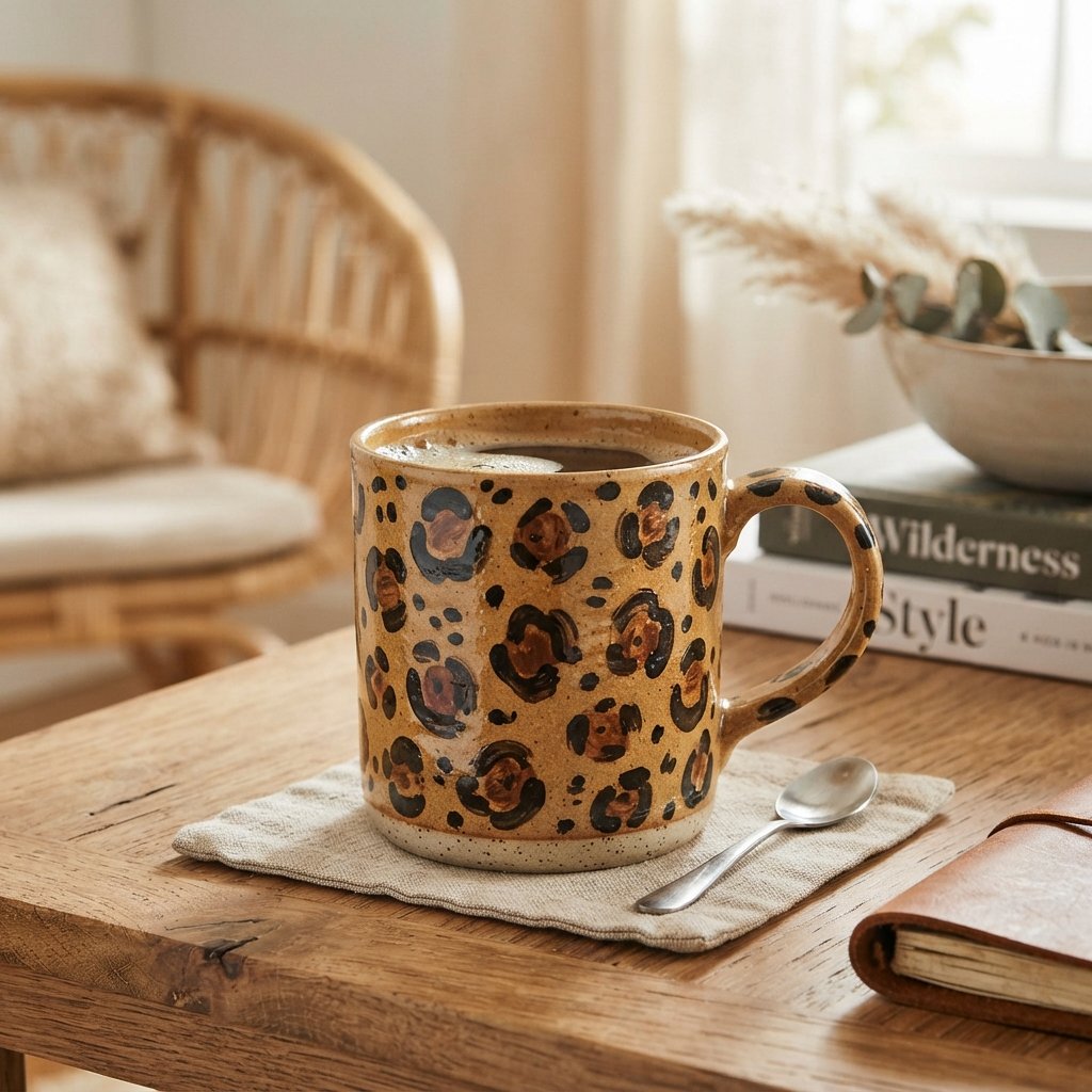 Animal Print Cup Painting Ideas