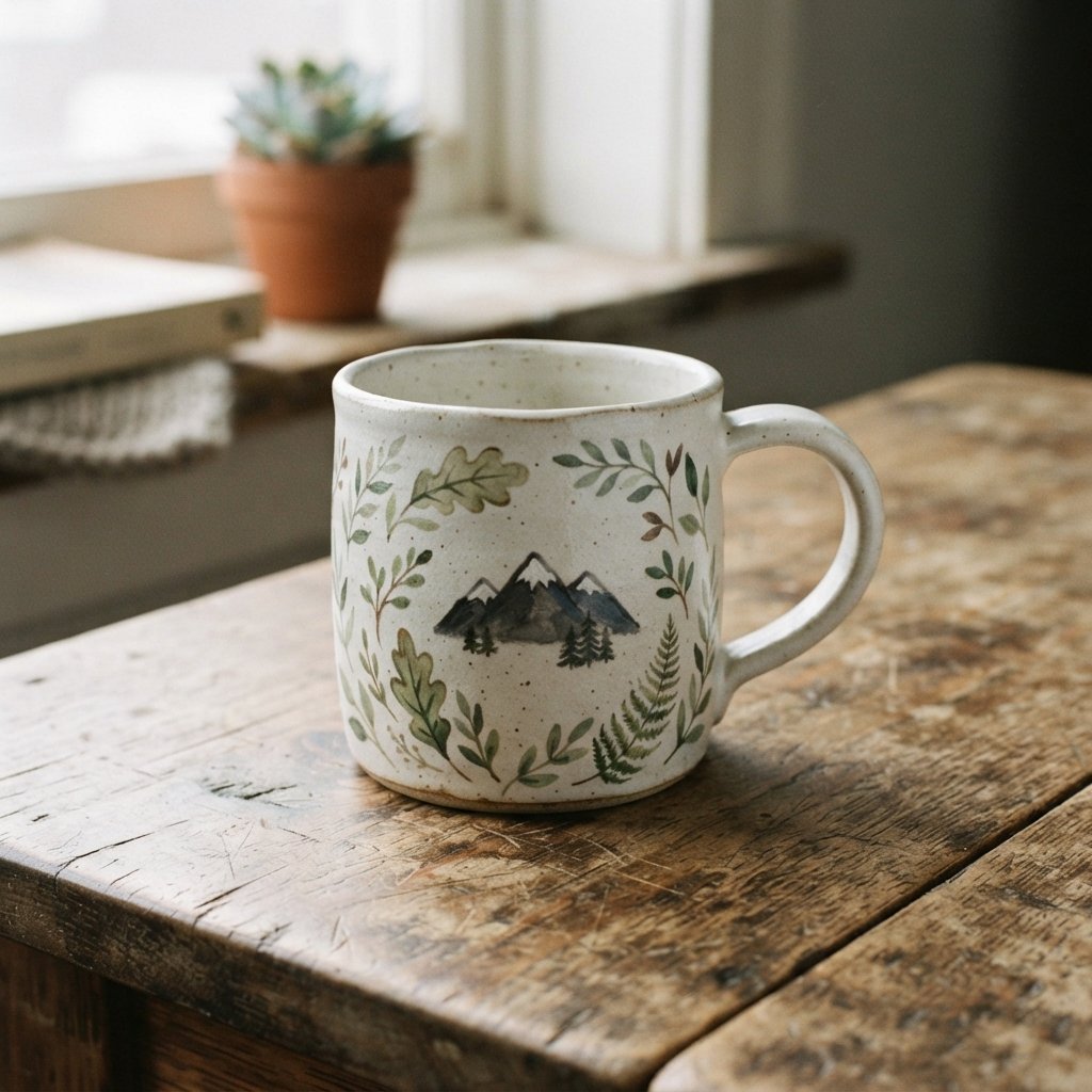 Nature Inspired Cup Painting