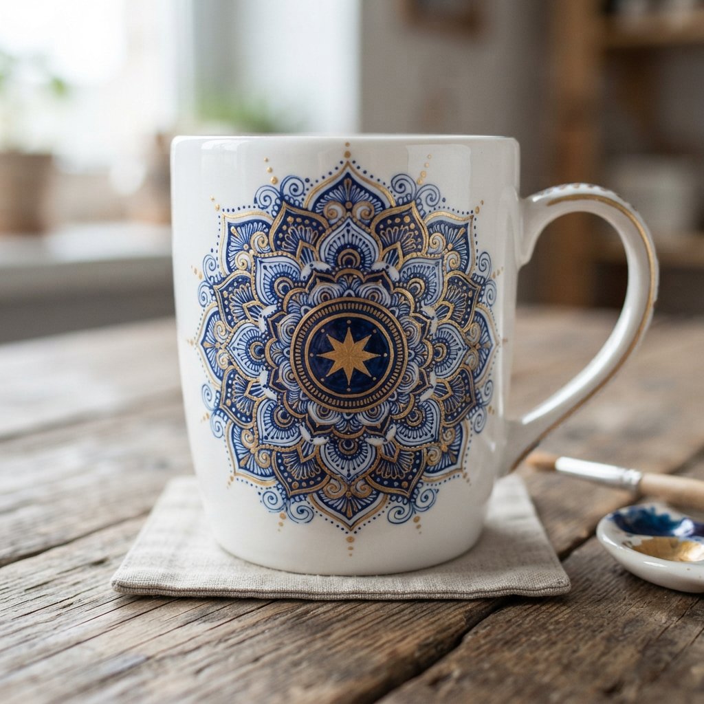 Mandala Cup Painting