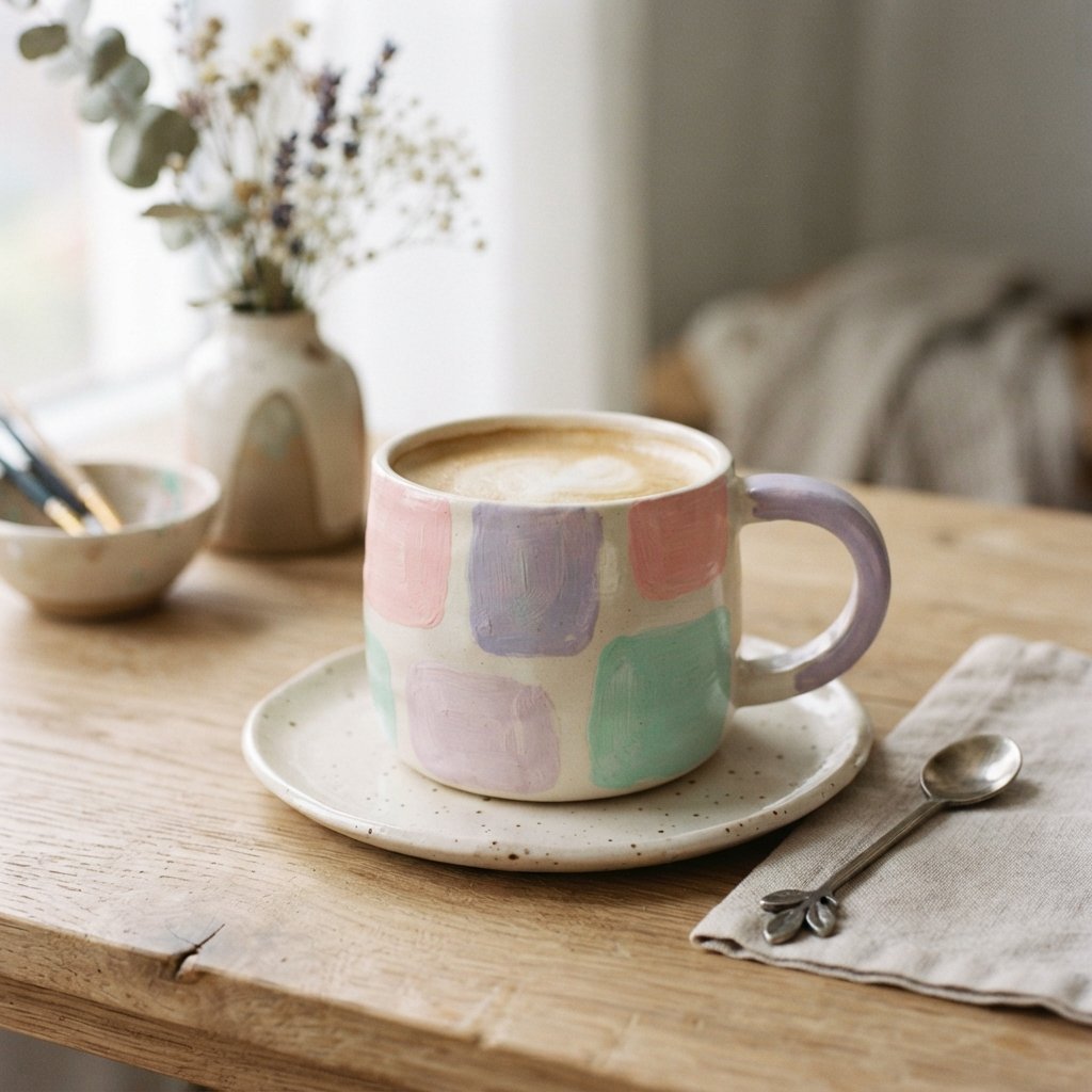 Pastel Cup Painting