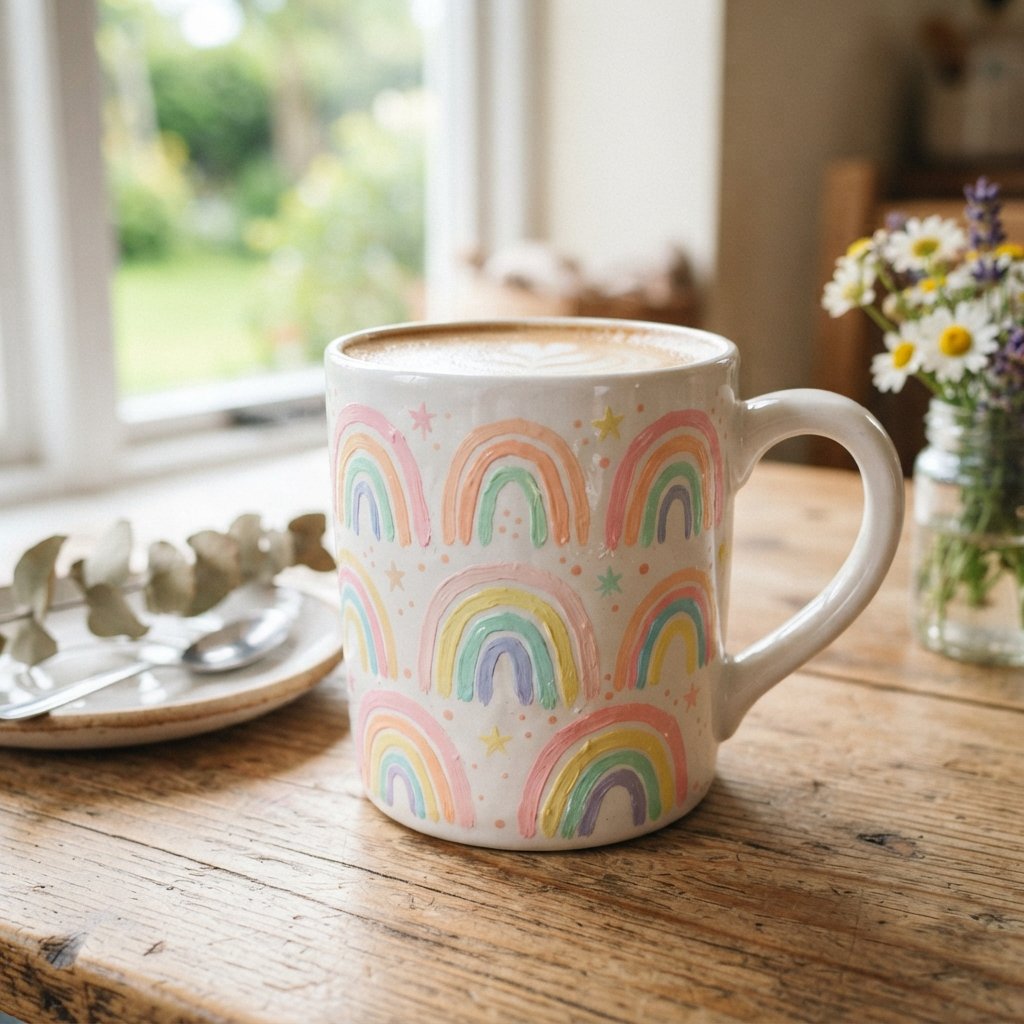 Rainbow Cup Painting 