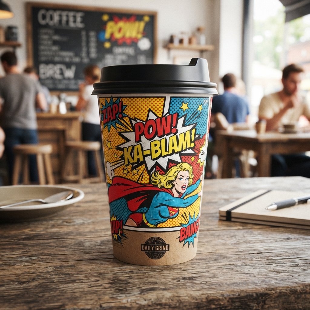 Retro Pop Art Cup Design Ideas
