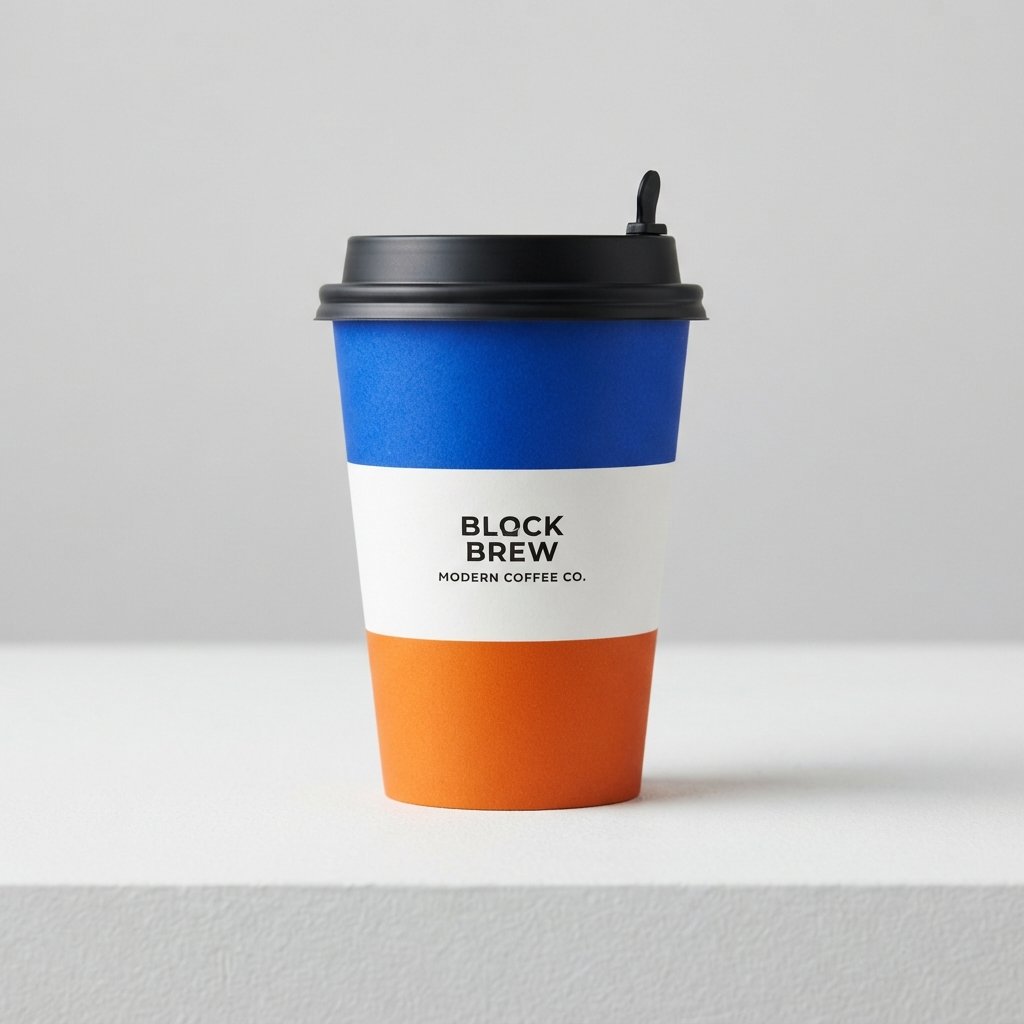 Bold Color Block Cup Design Ideas