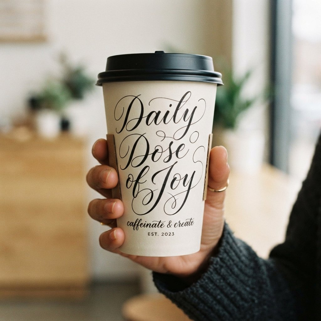 Hand-Lettered Typography Cup Design Ideas