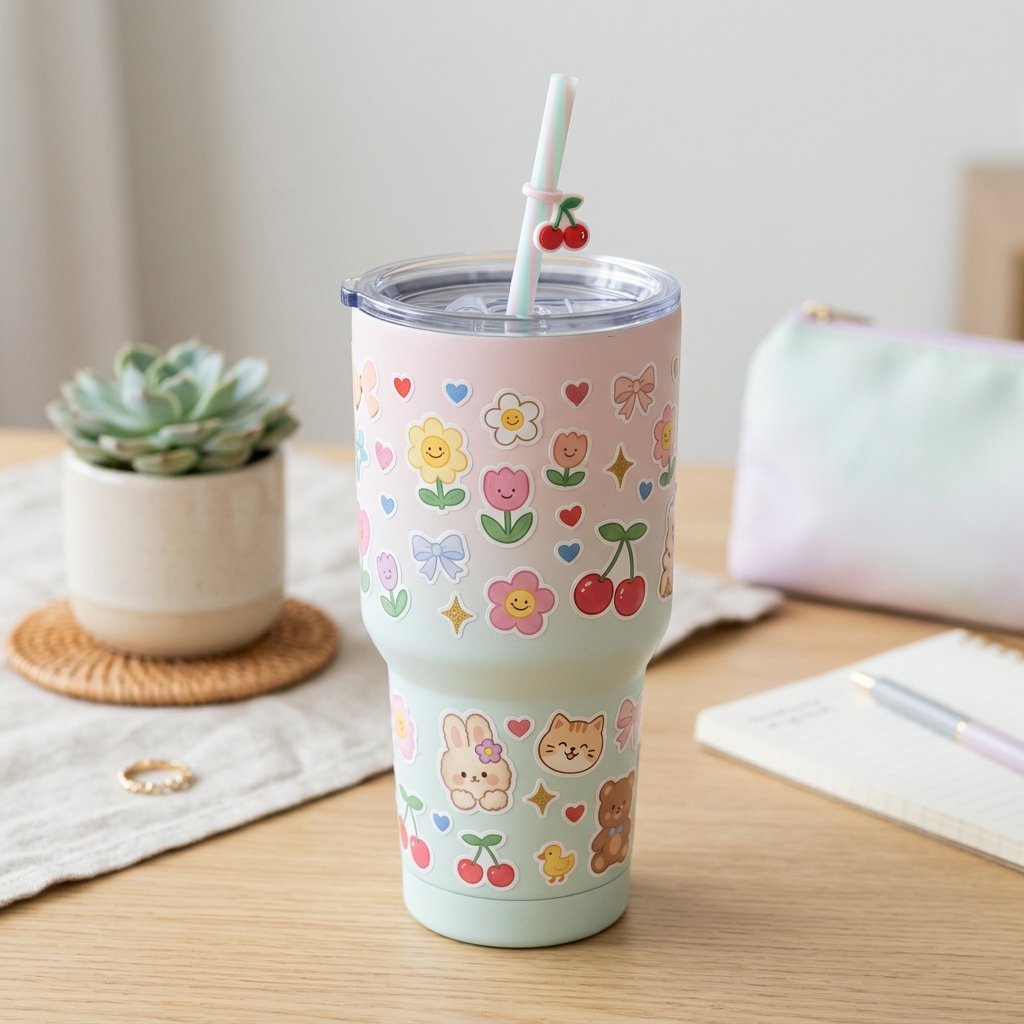 Cute Cup Stickers Ideas