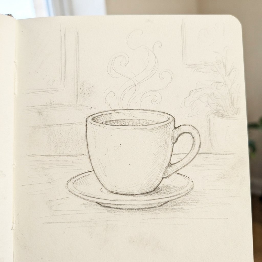 Vintage Mug Sketch Idea