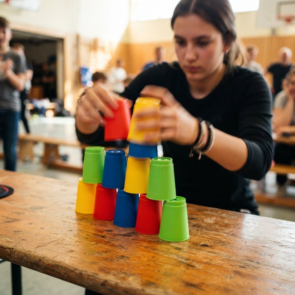 Cup Stacking Speed Challenge