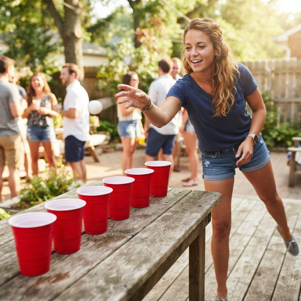 Cup Toss Target Game
