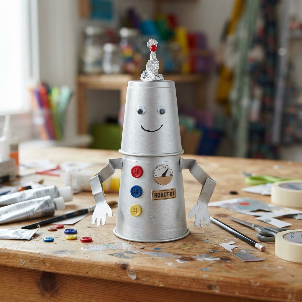 20 Cup Crafts Ideas You'll Want to Save Right Now 15 Cup Robot Craft Ideas