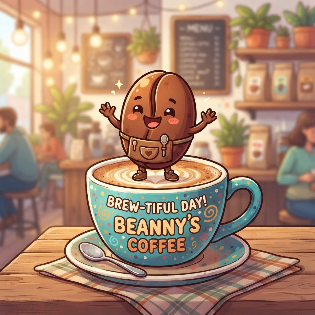 Illustrated Character Coffee Cup Design Ideas