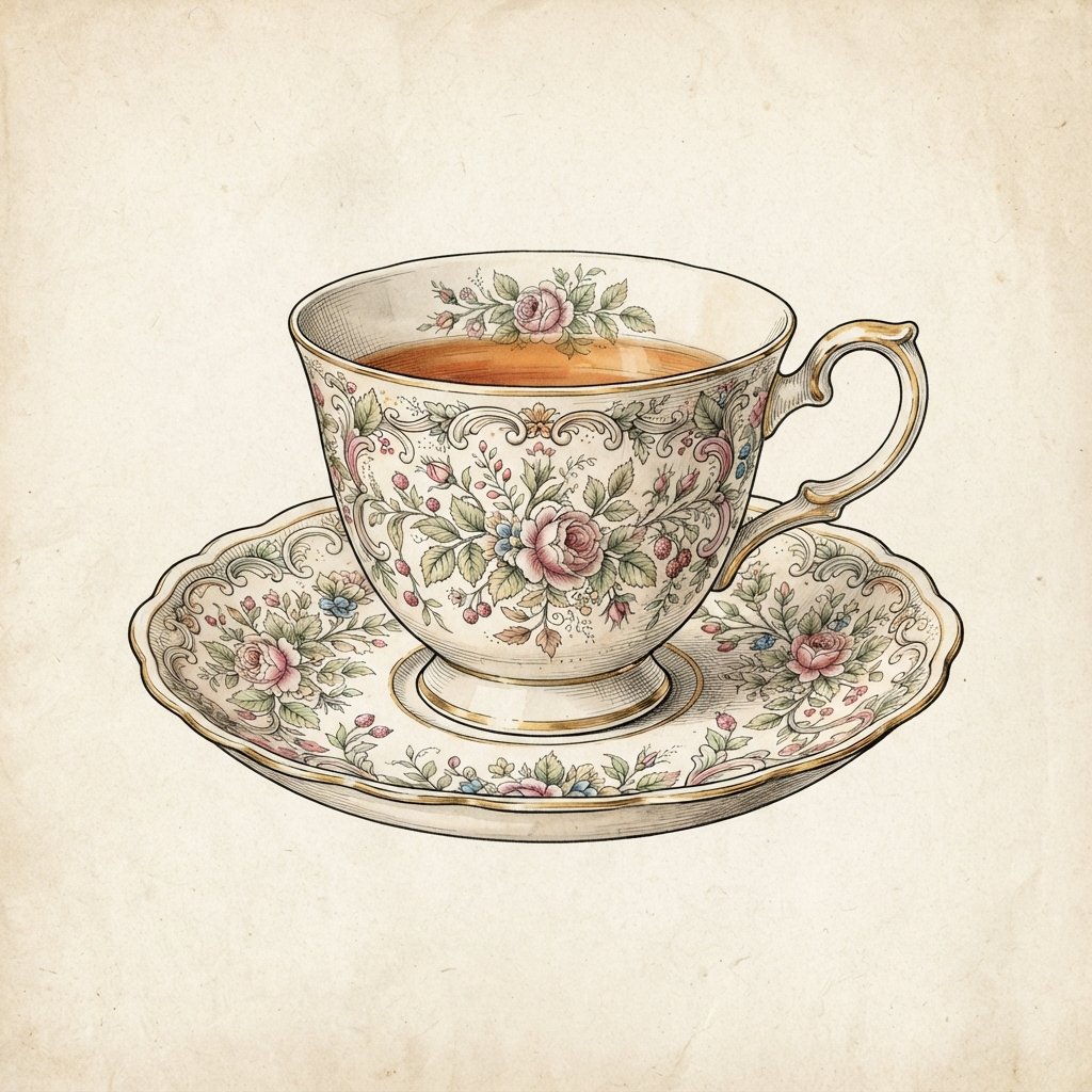Tea Cup Drawing Ideas