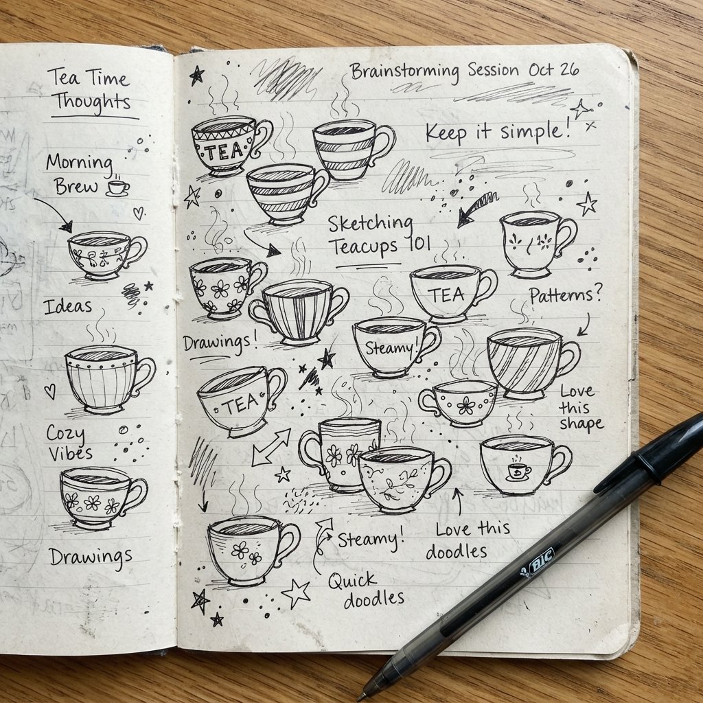 Tea Cup Doodle Idea