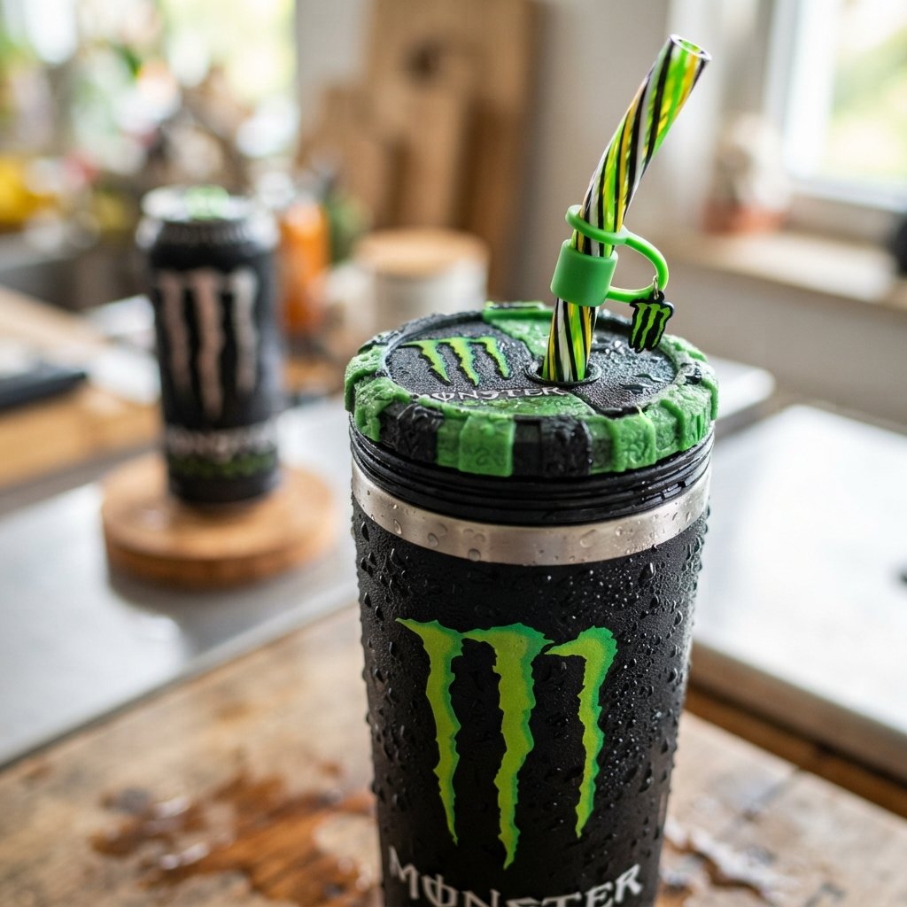 Monster Energy Cup Custom Lid and Straw Ideas
