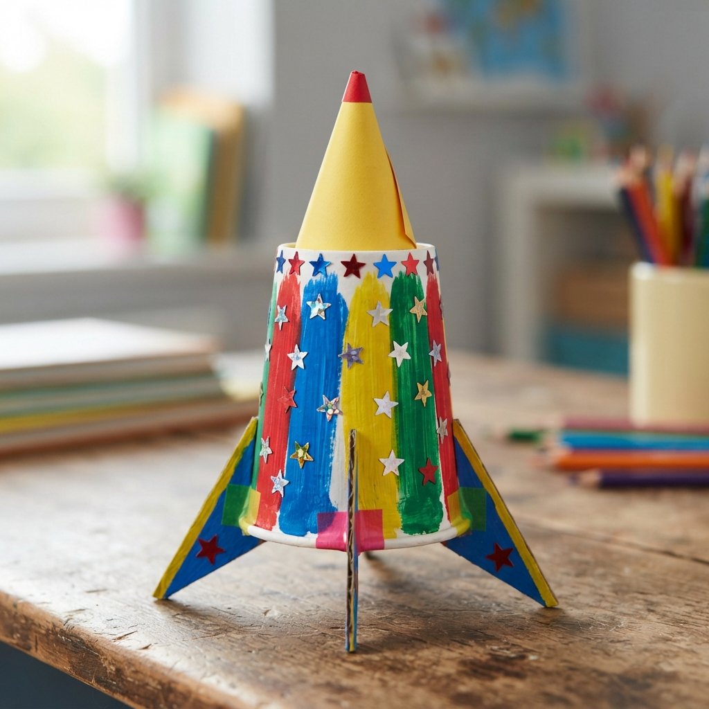 20 Cup Crafts Ideas You'll Want to Save Right Now 17 Cup Rocket Craft Ideas
