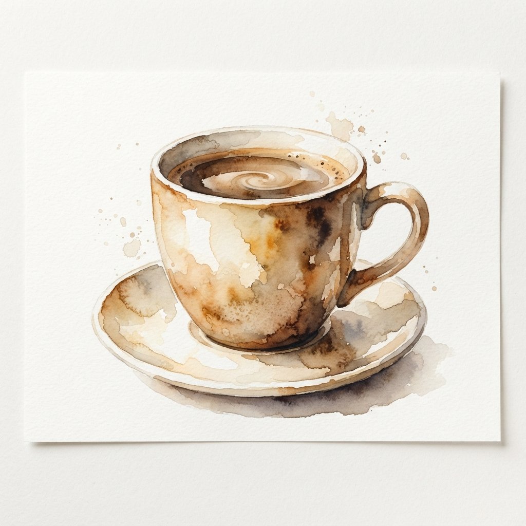 Watercolor Coffee Cup Idea