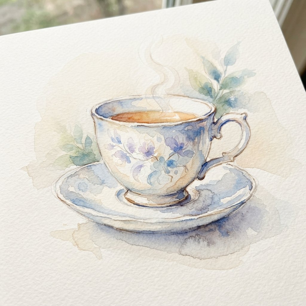 Watercolor-Style Cup Idea