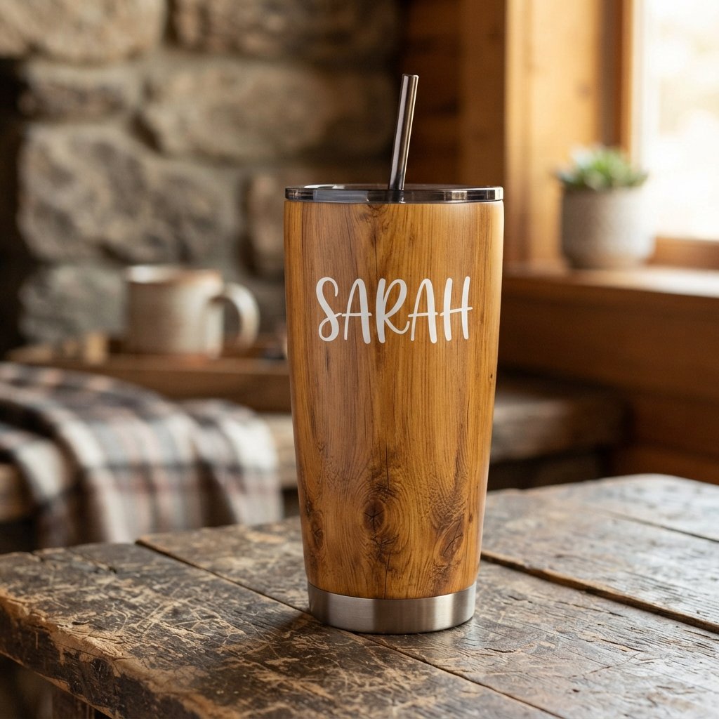 Wood-Grain Yeti Cup Design Ideas