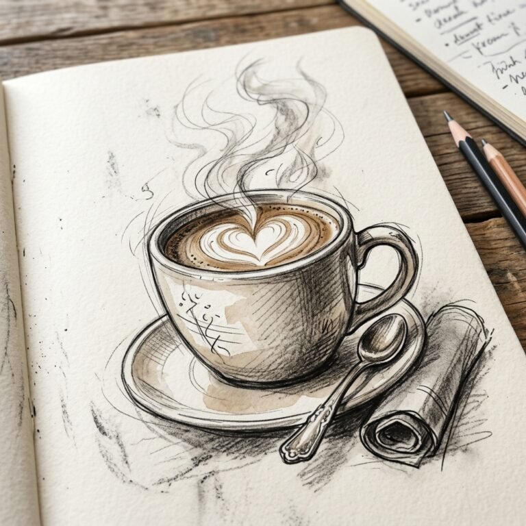 cup of coffee drawing