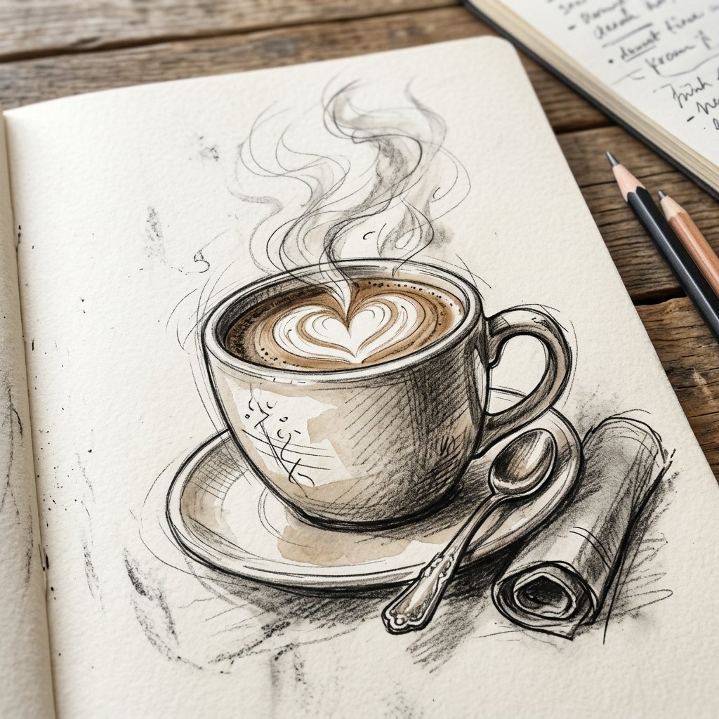 cup of coffee drawing