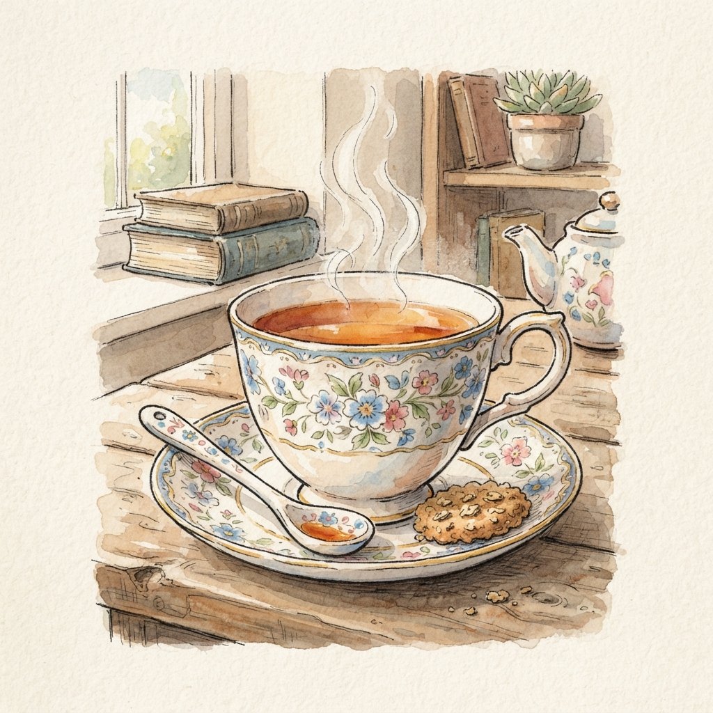 21 Cup of Tea Drawing Ideas for Your Next Sketch 2 cup of tea drawing