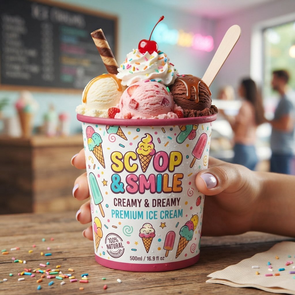 ice cream cup design