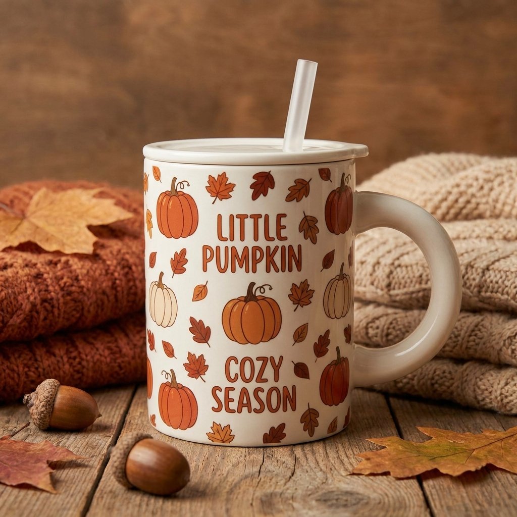 Autumn pumpkin kids cup design 202609051415
