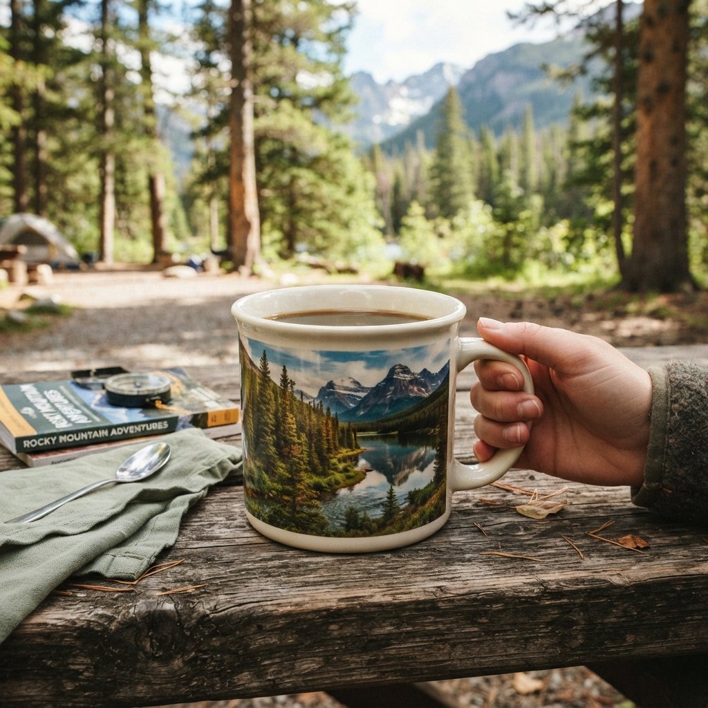 21 Best Cup Design Photo Ideas for Every Occasion 14 Ceramic mug on picnic table 202609021521